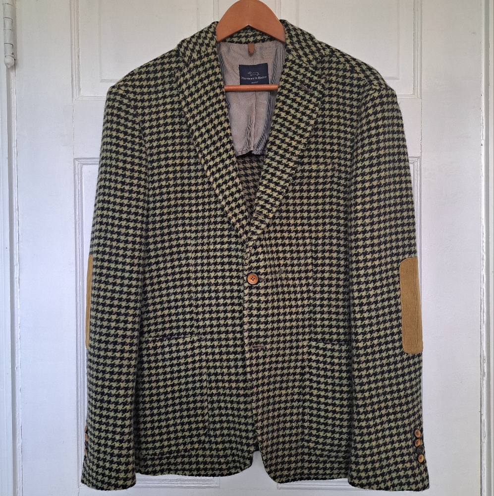 Harmont & Blaine Houndstooth Tweed Jacket US 40R
